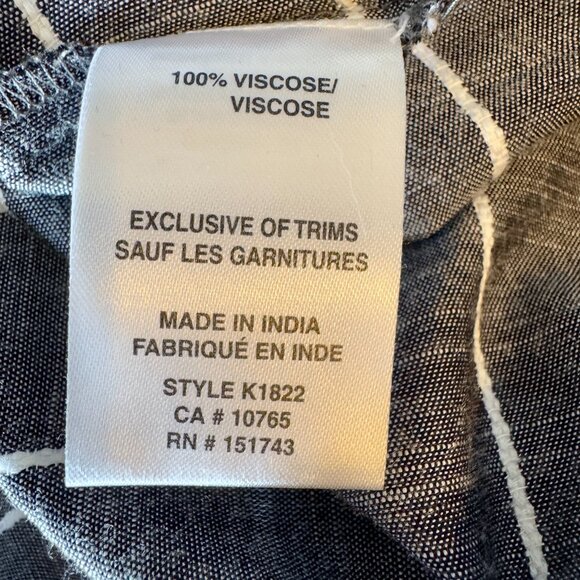 Koy Resort Grey Chambray Striped Swim  Cover Up Tunic NWT - Picture 9 of 9